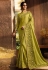 Green silk saree with blouse  5406